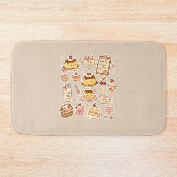 Item preview, Kawaii Pudding Café Sticker Collage designed and sold by Morivelle.