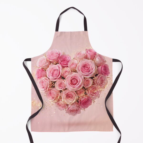 Item preview, Heart-Shaped Pink Roses with Golden Sparkles designed and sold by higgins5.