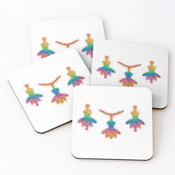 Item preview, Vintage Rainbow Costume Jewellery Set designed and sold by Karin Taylor.