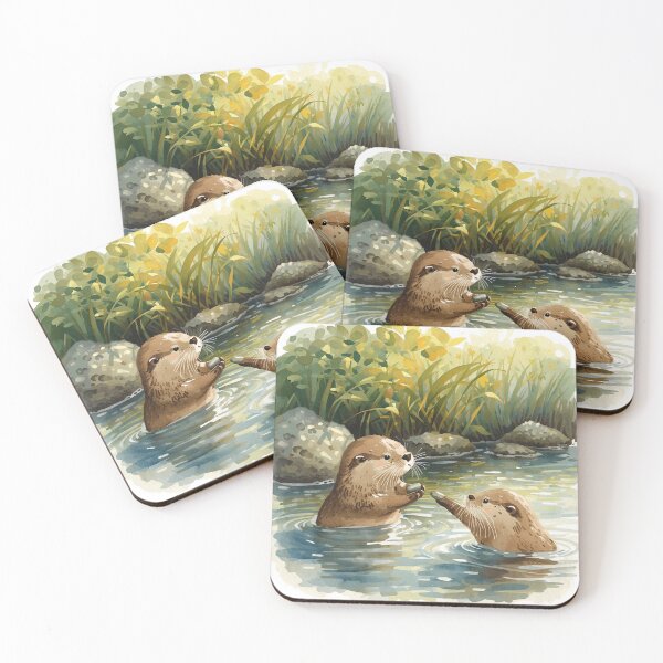 Item preview, Otters offering each other a pebble - a sign of commitment, love and loyalty designed and sold by 26LN.