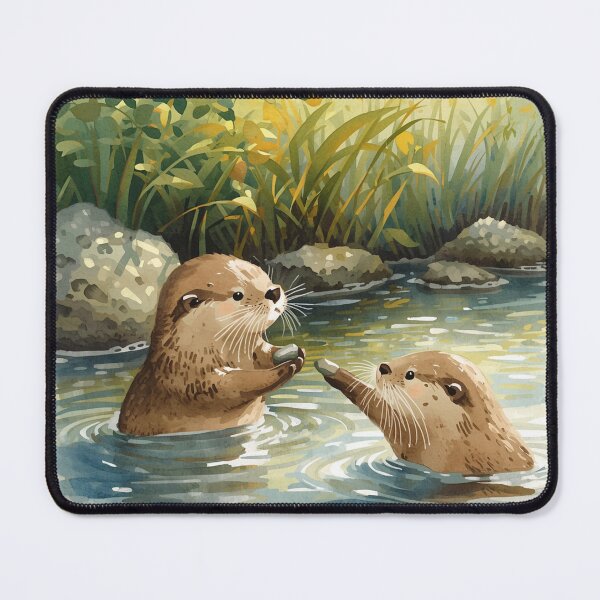 Item preview, Otters offering each other a pebble - a sign of commitment, love and loyalty designed and sold by 26LN.