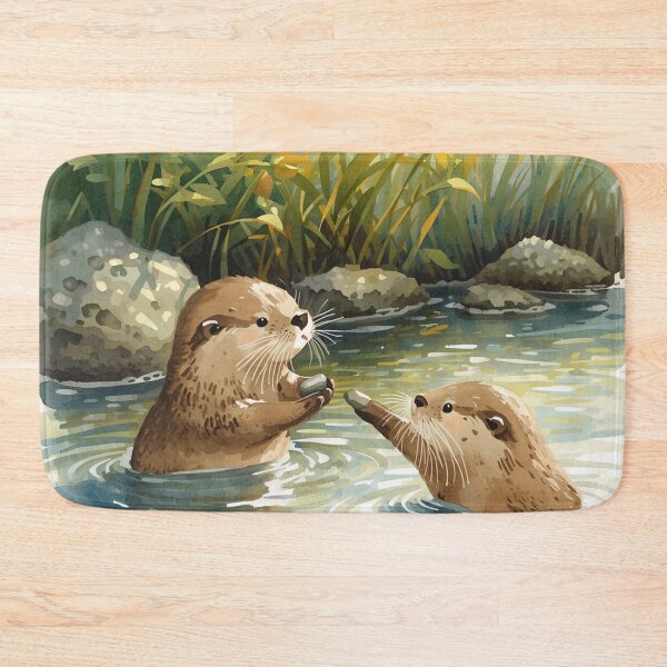 Item preview, Otters offering each other a pebble - a sign of commitment, love and loyalty designed and sold by 26LN.