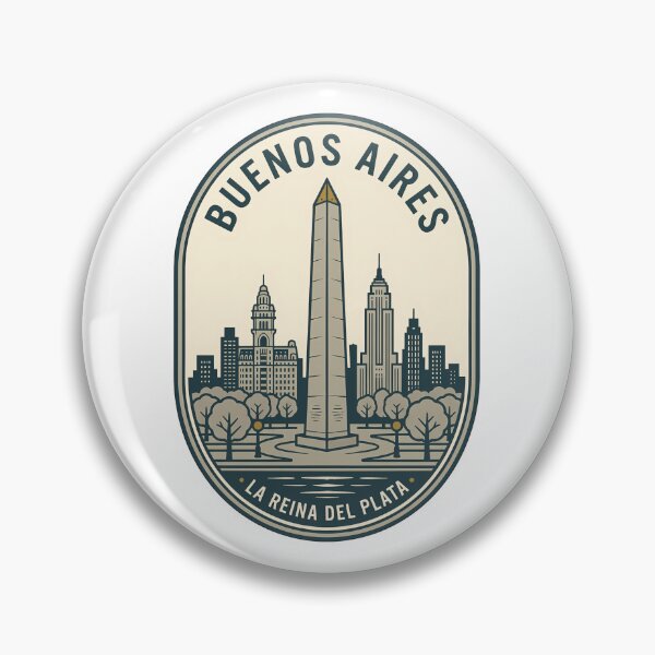 Item preview, Buenos Aires Argentina Cityscape Vintage Travel Emblem designed and sold by k3rstman1.