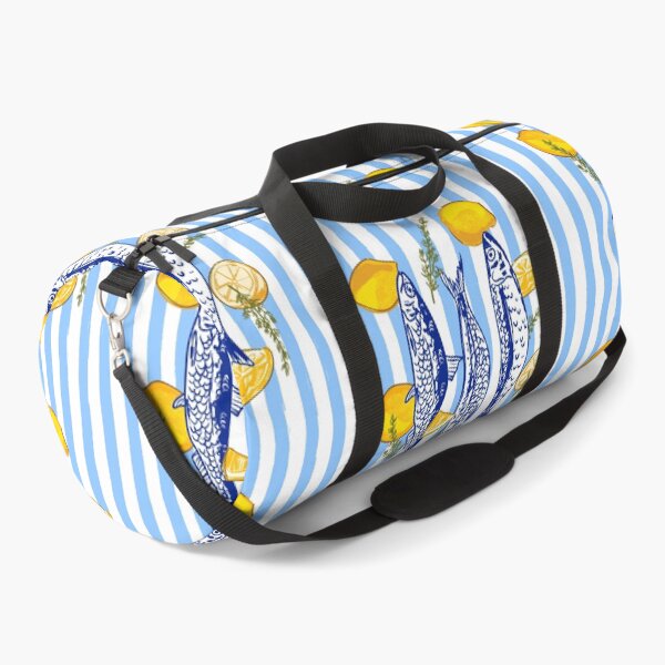Item preview, Lemons and Sardines Summer Coastal Mediterranean Illustration designed and sold by MaiZephyr.