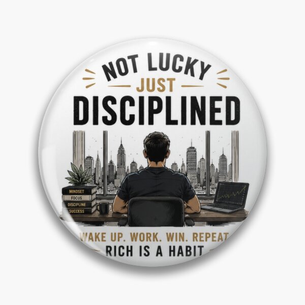 Item preview, Not lucky just disciplined designed and sold by fadeinkstudio.
