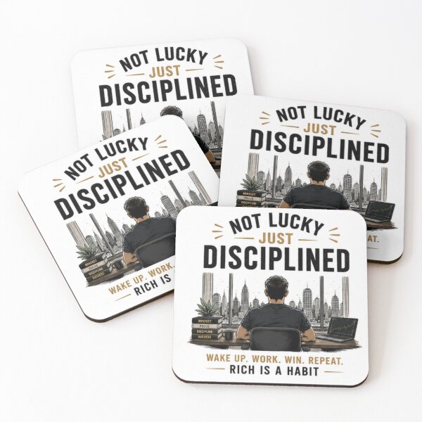 Item preview, Not lucky just disciplined designed and sold by fadeinkstudio.