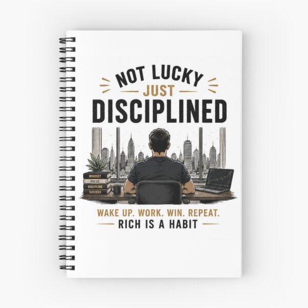 Item preview, Not lucky just disciplined designed and sold by fadeinkstudio.