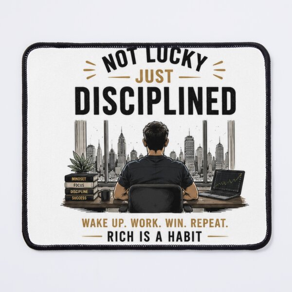 Item preview, Not lucky just disciplined designed and sold by fadeinkstudio.
