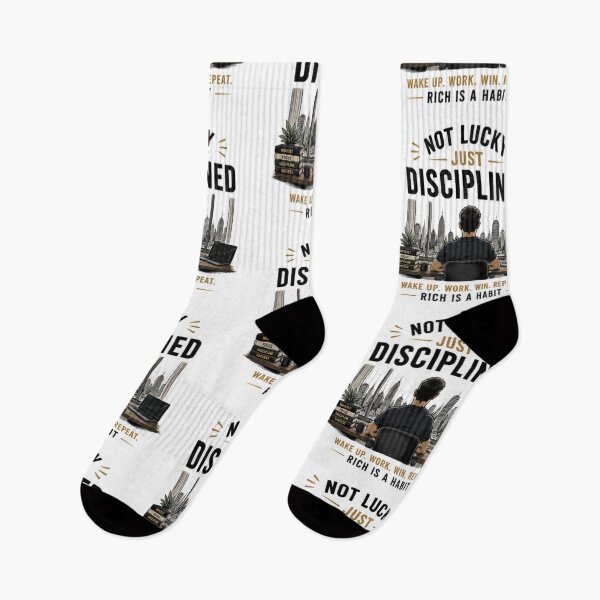 Item preview, Not lucky just disciplined designed and sold by fadeinkstudio.