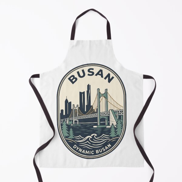 Item preview, Dynamic Busan South Korea Retro Skyline Badge designed and sold by k3rstman1.