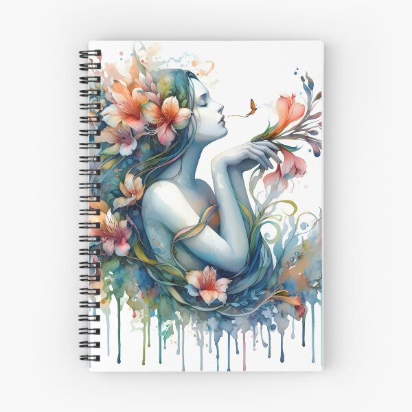 Item preview, Freesia Fae – Watercolor Floral Portrait with Butterflies Freesias designed and sold by EmeraldeaArt.