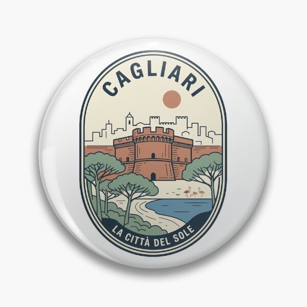 Item preview, Vintage Cagliari Italy Travel Badge City of Sun designed and sold by k3rstman1.