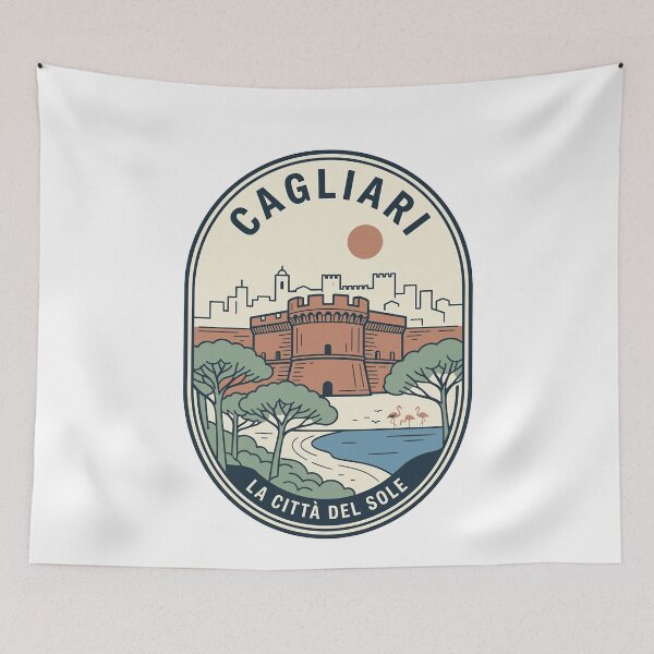 Item preview, Vintage Cagliari Italy Travel Badge City of Sun designed and sold by k3rstman1.