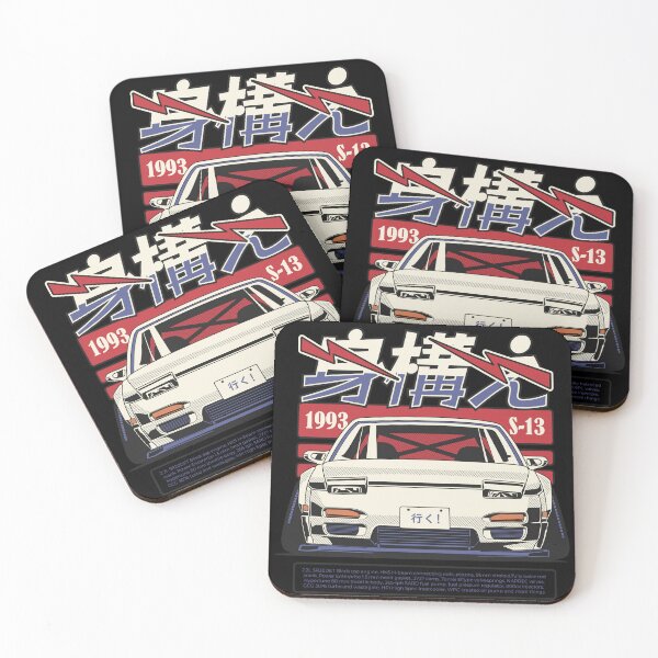 Item preview, 身構え S-13 1993 - JDM Drift Coupe SR20 Rear View Kanji Poster designed and sold by Pupung oktavian.