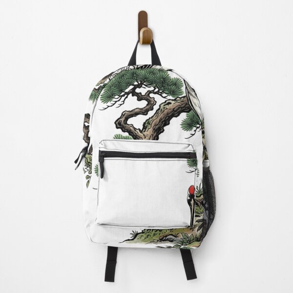 Item preview, Japanese Crane and Pine Tree Ukiyo-e Style - Traditional Symbol of Longevity and Good Fortune designed and sold by vekotpu.