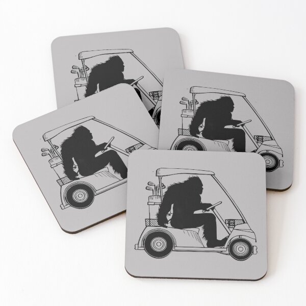 Item preview, Bigfoot Golf Tee, Sasquatch Driving Golf Cart Shirt Apparel designed and sold by GreggRoss.
