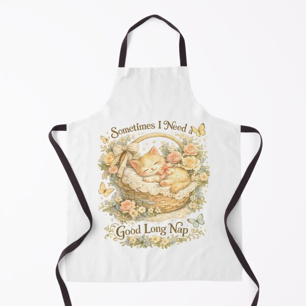 Aperçu de l'œuvre Autocollant aquarelle mignon avec chaton endormi vintage, style cottagecore créée et vendue par Aurora Prints.