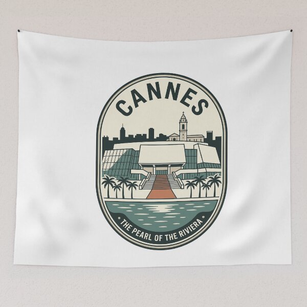 Item preview, Vintage Cannes French Riviera Travel Poster Style designed and sold by k3rstman1.