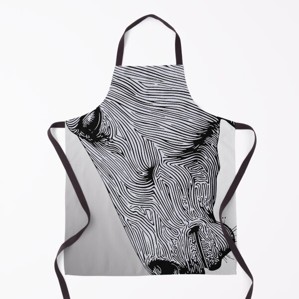 Item preview, Minimalist Line Art Horse Portrait — Flowing Contour Ink Drawing designed and sold by RamyGallery.