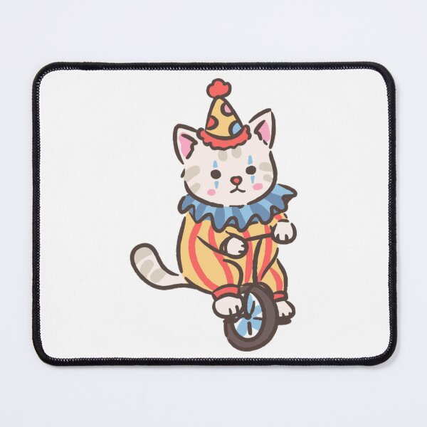 Item preview, Cute Clown Kitten Riding A Unicycle Circus Cat designed and sold by Shingogifts.