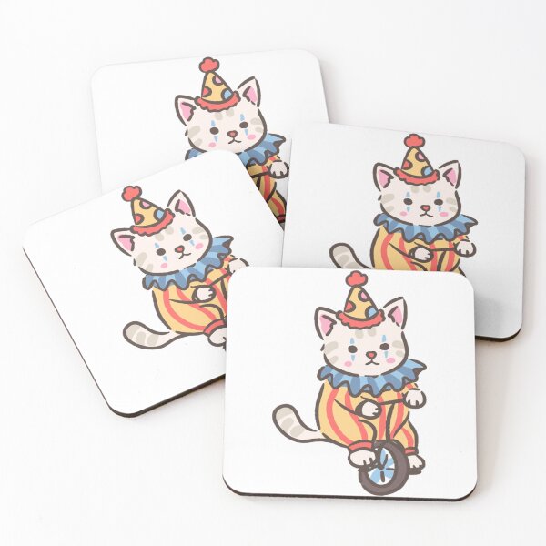 Item preview, Cute Clown Kitten Riding A Unicycle Circus Cat designed and sold by Shingogifts.