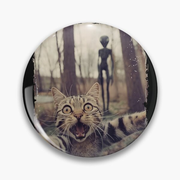 Item preview, Funny Cat Selfie with Alien sighting - Cursed Image Aesthetic designed and sold by haitrieuic96.