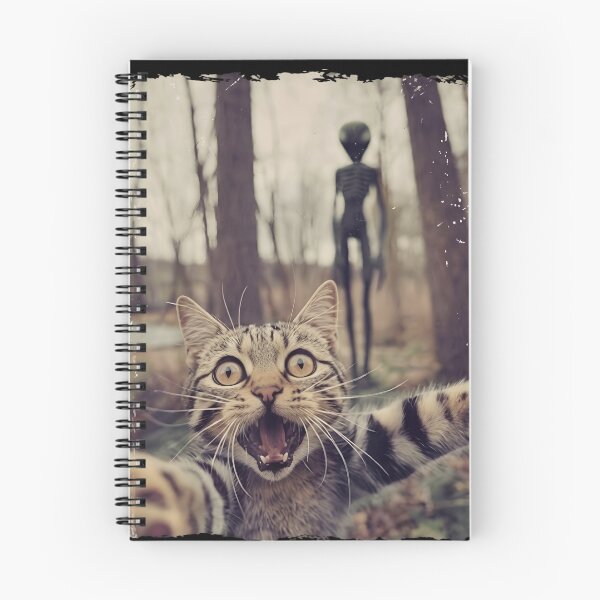 Item preview, Funny Cat Selfie with Alien sighting - Cursed Image Aesthetic designed and sold by haitrieuic96.