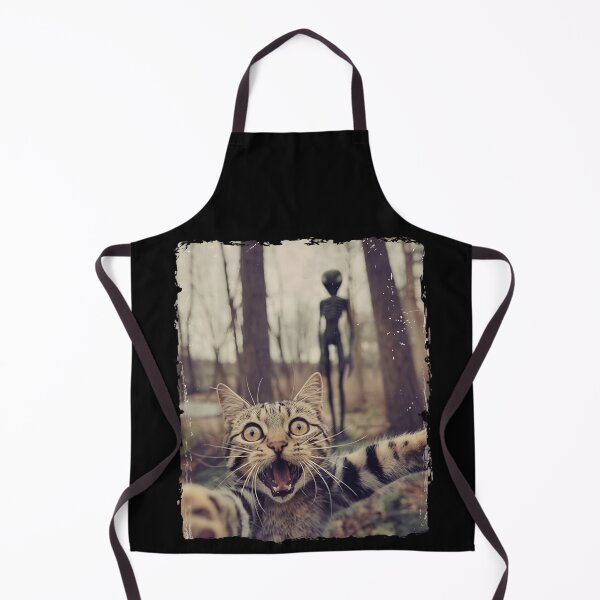 Item preview, Funny Cat Selfie with Alien sighting - Cursed Image Aesthetic designed and sold by haitrieuic96.