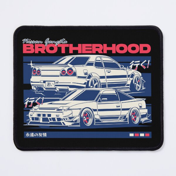 Item preview, Brotherhood 永遠の友情 - JDM Gangsta R34 S13 Duo Eternal Friendship Poster designed and sold by Pupung oktavian.