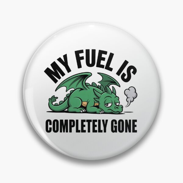 Item preview, Funny Burnt Out Dragon My Fuel Is Gone Sticker designed and sold by Mr-wow.