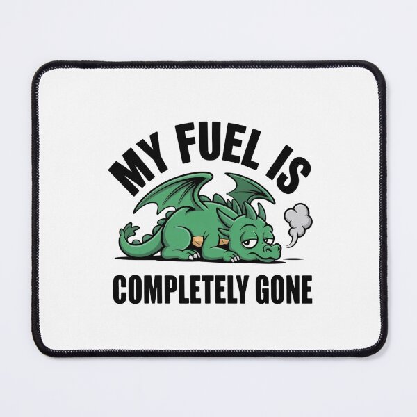 Item preview, Funny Burnt Out Dragon My Fuel Is Gone Sticker designed and sold by Mr-wow.