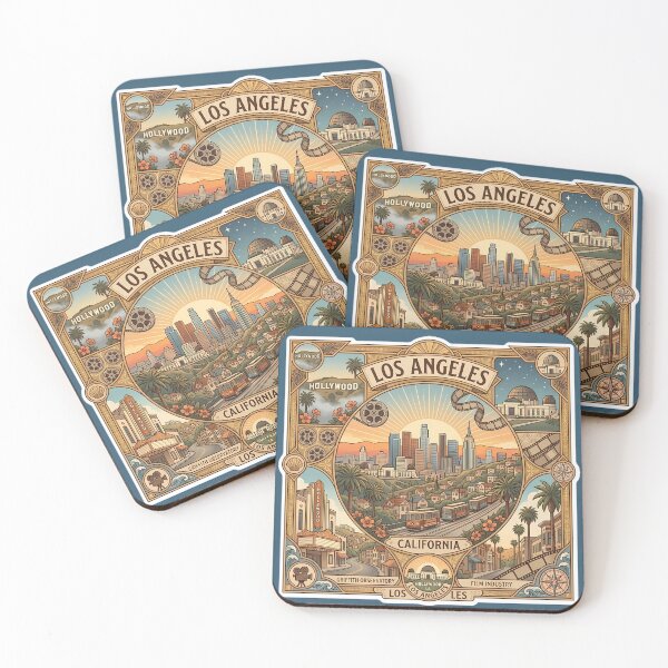 Item preview, Los Angeles Hollywood & Skyline Illustration designed and sold by Alice Cristalis.