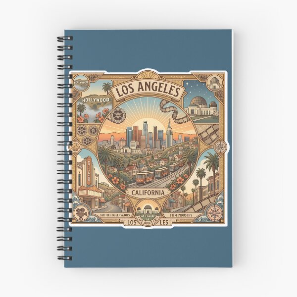 Item preview, Los Angeles Hollywood & Skyline Illustration designed and sold by Alice Cristalis.