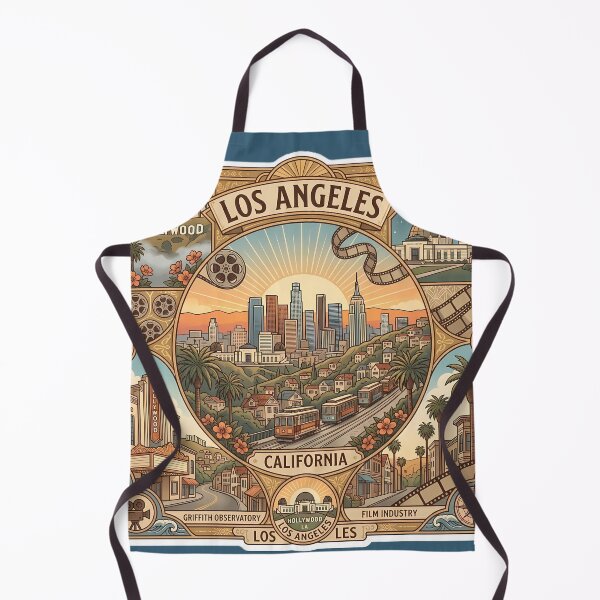 Item preview, Los Angeles Hollywood & Skyline Illustration designed and sold by Alice Cristalis.
