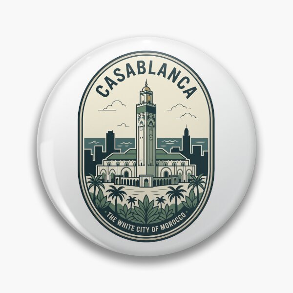 Item preview, Vintage Casablanca Morocco Hassan II Mosque Travel Badge designed and sold by k3rstman1.