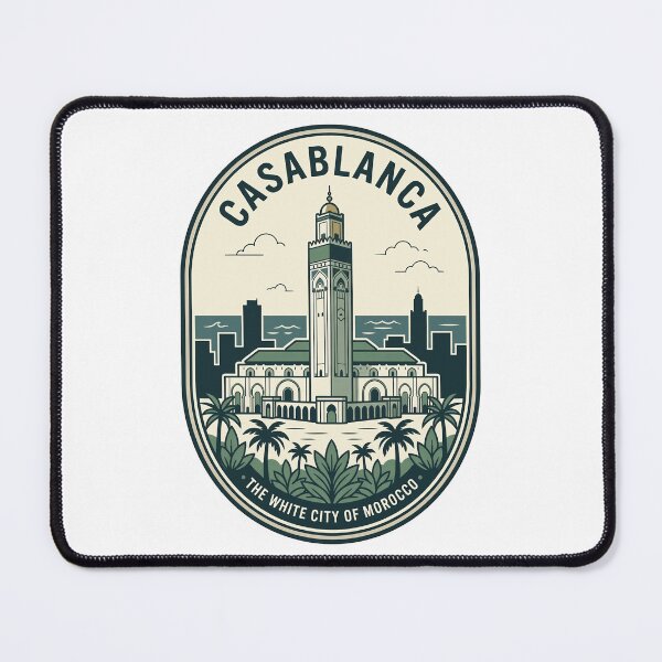 Item preview, Vintage Casablanca Morocco Hassan II Mosque Travel Badge designed and sold by k3rstman1.