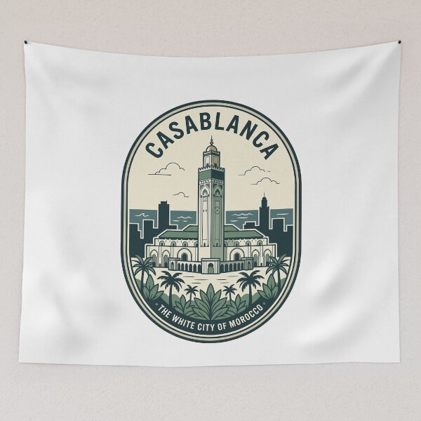 Item preview, Vintage Casablanca Morocco Hassan II Mosque Travel Badge designed and sold by k3rstman1.
