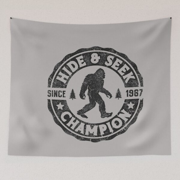 Item preview, Bigfoot Hide and Seek Champion Funny Sasquatch Retro Vintage designed and sold by GreggRoss.