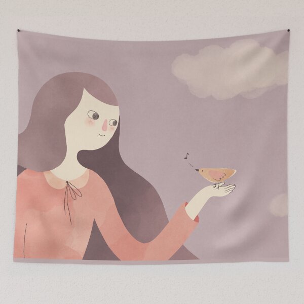 Item preview, The Girl and the Bird designed and sold by elise lesueur.