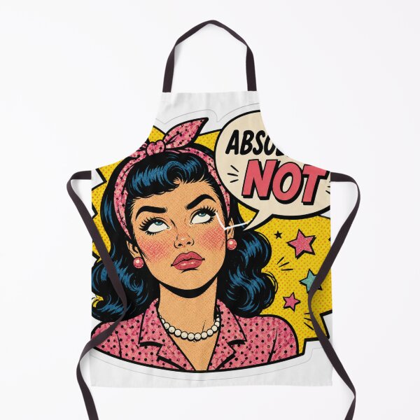 Item preview, Absolutely Not – Funny Retro Comic Lady Sticker designed and sold by LevelUpReads.