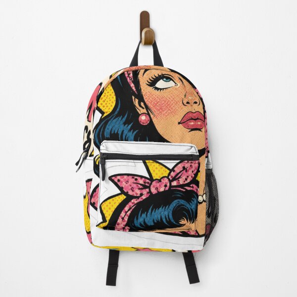 Item preview, Absolutely Not – Funny Retro Comic Lady Sticker designed and sold by LevelUpReads.
