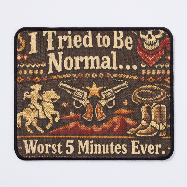 Item preview, Cowboy Skeleton Quote Knitting Pattern Wild West designed and sold by Mauswohn.