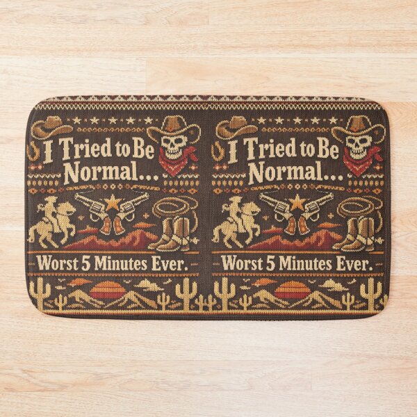 Item preview, Cowboy Skeleton Quote Knitting Pattern Wild West designed and sold by Mauswohn.