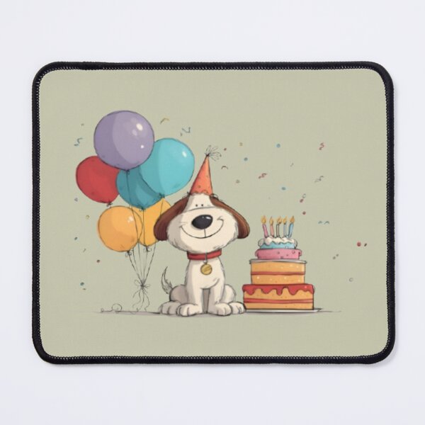 Item preview, Cute Birthday Puppy Illustration - Adorable Cartoon Design designed and sold by Rangmanch.