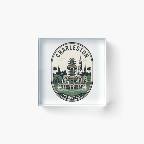 Item preview, Vintage Charleston SC Pineapple Fountain Badge designed and sold by k3rstman1.