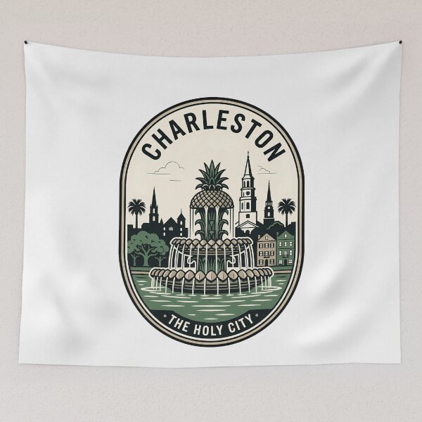 Item preview, Vintage Charleston SC Pineapple Fountain Badge designed and sold by k3rstman1.