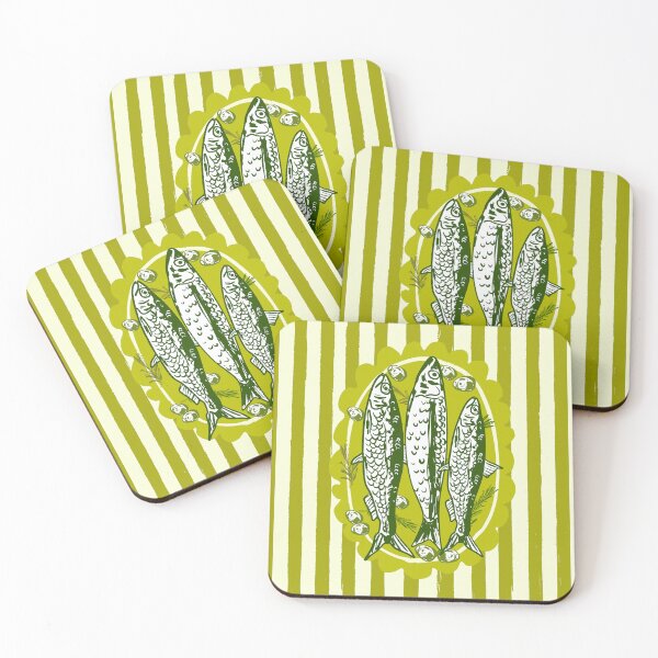 Item preview, Sardines and Olives Mediterranean Seafood Coastal Art designed and sold by MaiZephyr.