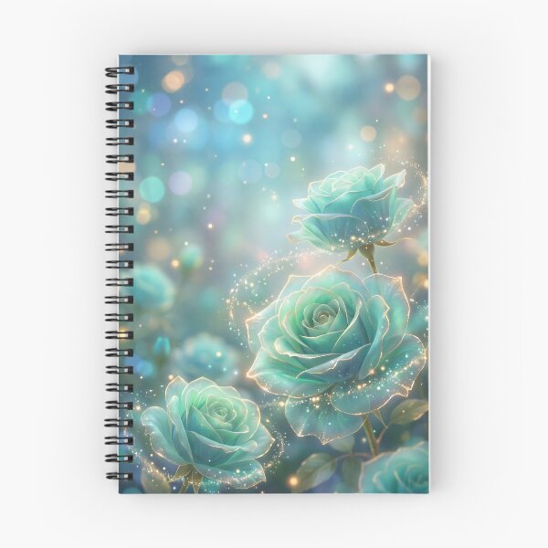 Item preview, Enchanted Teal Roses with Golden Sparkles designed and sold by higgins5.