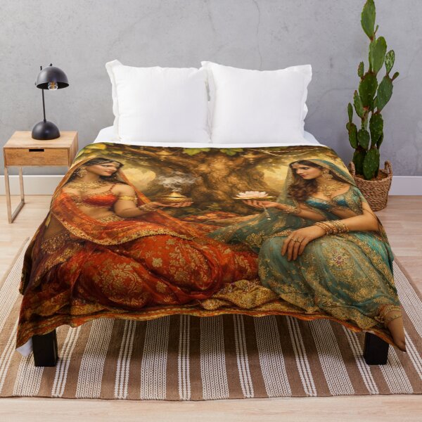 Item preview, Two women beneath the glossy leaves designed and sold by Sigtrix.