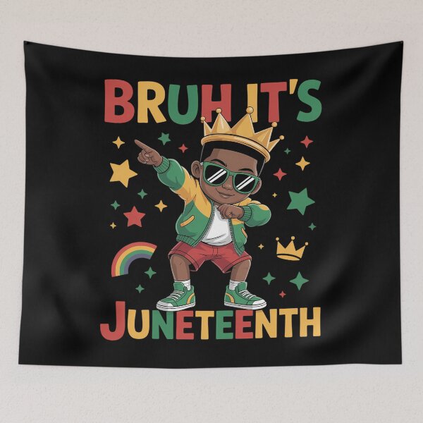 Item preview, Bruh It's Juneteenth Dabbing Boys Celebrating Black Freedom designed and sold by sailorjessiArt.